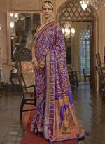 Patola Silk Purple Wedding Wear Printed Saree